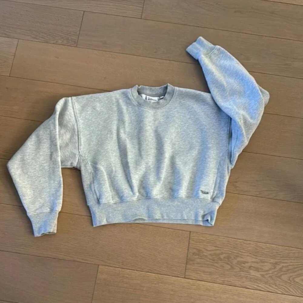 TNA sweatfleece cropped boyfriend sweatshirt